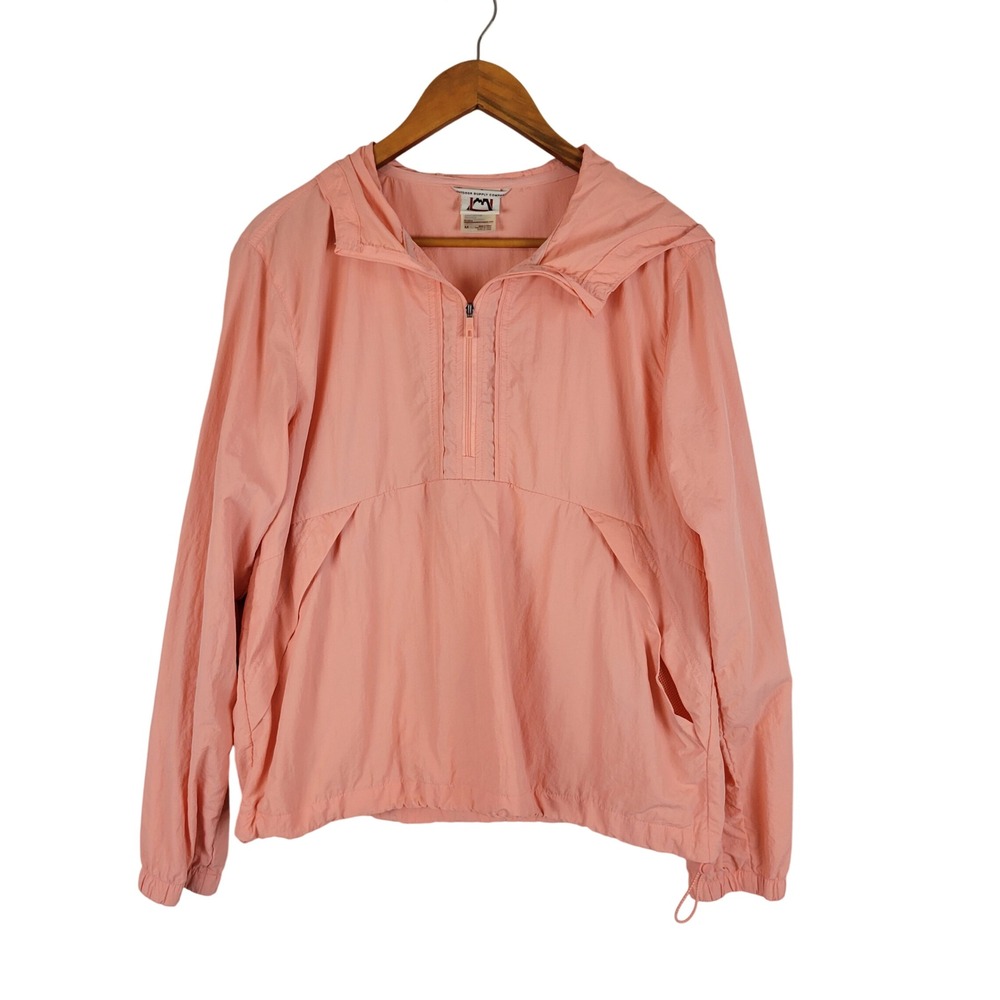 Avalanche 100%‎ Nylon Windbreaker Rain Jacket Peach Size Medium
